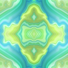 Abstract Kaleidoscope Background, Mint Green Seamless Pattern, Digital Illustration, Modern Mosaic, Square Kerchief Design, Decorative Wallpaper