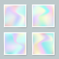 Wall Mural - hologram hipster backgrounds set in pastel colors