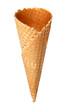 Empty waffle cone for ice cream