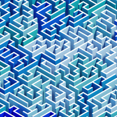 3d render, 3d illustration, abstract geometric background, blue