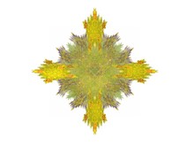 Abstract Fractal With Yellow Pattern