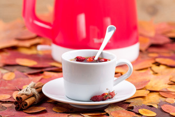 Wall Mural - Tea with a dogrose and cinnamon