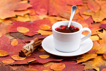 Wall Mural - Tea with a dogrose and cinnamon