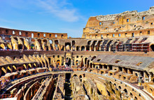  Interior View Of Colosseum In A Sunny Day In Rome