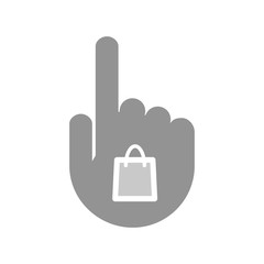 Poster - Isolated hand with a shopping bag