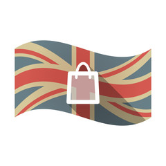 Wall Mural - Isolated UK flag with a shopping bag