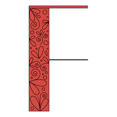 Decorative letter shape F