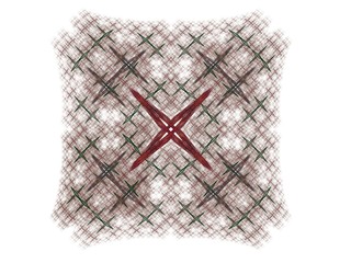 Abstract fractal with a red pattern