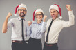 © georgerudy - Business people celebrating Christmas