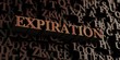 Expiration - Wooden 3D rendered letters/message.  Can be used for an online banner ad or a print postcard.