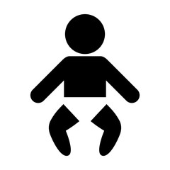 human newborn baby, toddler or infant flat icon for apps and websites