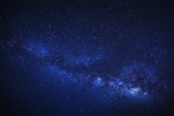 Fototapeta Kosmos - Milky Way galaxy, Long exposure photograph, with grain.