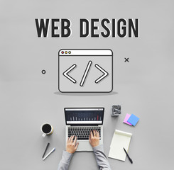 Poster - Web Development Symbol Icon Concept