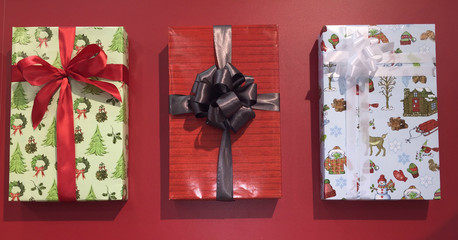 Canvas Print - christmas gift boxes