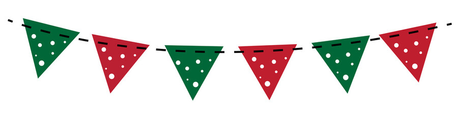 Wall Mural - Christmas Bunting