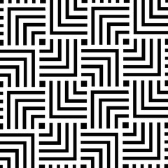 Black and white geometric pattern background design | Abstract modern art decorative 