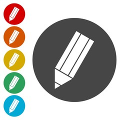 Sticker - Pencil Icon, Pencil Icon Vector 