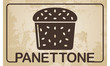 Italian Christmas cake - Panettone - vector