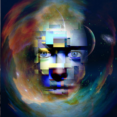 Wall Mural - god's face some elements provided courtesy of nasa