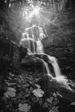 Shipot Waterfall. Monochrome