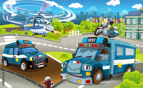 policja-helikopter-motocykl-ilustracja-dla-dzieci