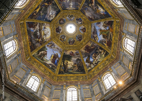 Plakat wnętrza kaplicy Medici, Florencja, Włochy