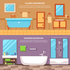 Sticker - Bathroom Interior Banner Set