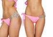 Body part women thigh. Pink underwear