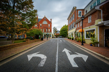 Canvas Print - The intersection of Dover and Washington Streets, in Easton, Mar