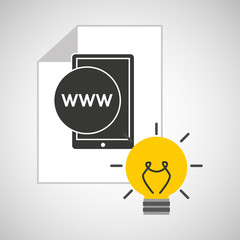 idea code web program smartphone vector illustration eps 10