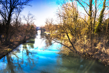 Noncello river in Pordenone - Italy