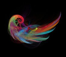 Colorful Angel Wing. Fractal Graphics