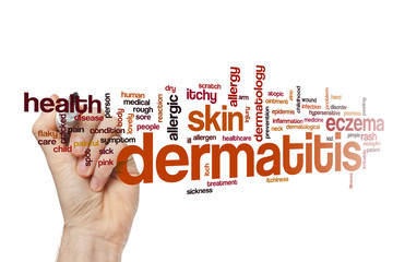 Poster - Dermatitis word cloud concept