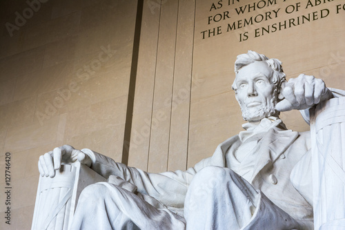 Fotografia Abraham Lincoln Memorial Sitting Chair famous Landmark Closeup P