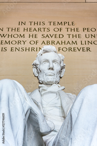 Fotografia Abraham Lincoln Memorial Sitting Chair famous Landmark Closeup P