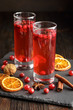 © Irina Burakova - Glasses of fresh cranberry drink.