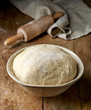 bowl of fresh raw dough
