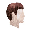 © grgroup - side view male abstract polygon portraits vector illustration