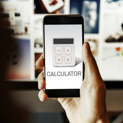 Sticker - Calculator Accounting Finance Business Concept