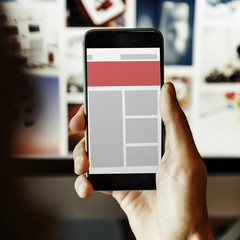 web design template copy space concept