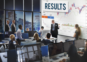 Canvas Print - Stock Market Results Stock Trade Forex Shares Concept