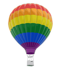 Wall Mural - Multi Colored Hot Air Balloon. Image with clipping path