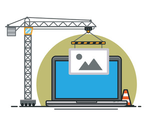 Website under construction concept vector illustration