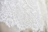 Fototapeta Boho -  closeup white wedding dress fabric