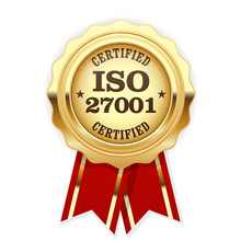 ISO 27001 Standard Certified Rosette - Information Security Mana
