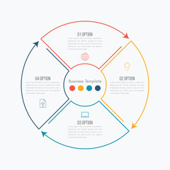 Wall Mural - Thin line infographic element