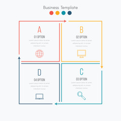 Wall Mural - Thin line infographic element