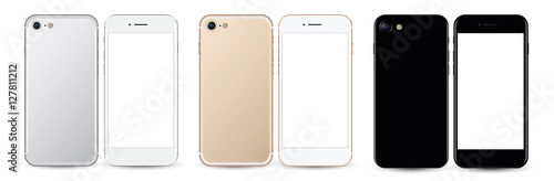 Fotomural smartphone silver, gold and black