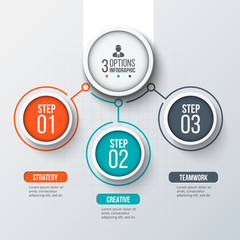 Wall Mural - abstract infographics number options template.