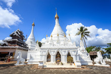 Wat Phra That Doi Kong Mu Temple On A Mountain Top At Mae Hong S
